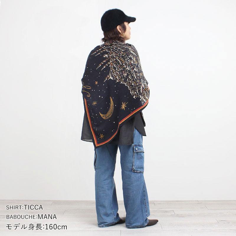 manipuri（マニプリ） ストール ウールシルクストール 120x120 秋冬