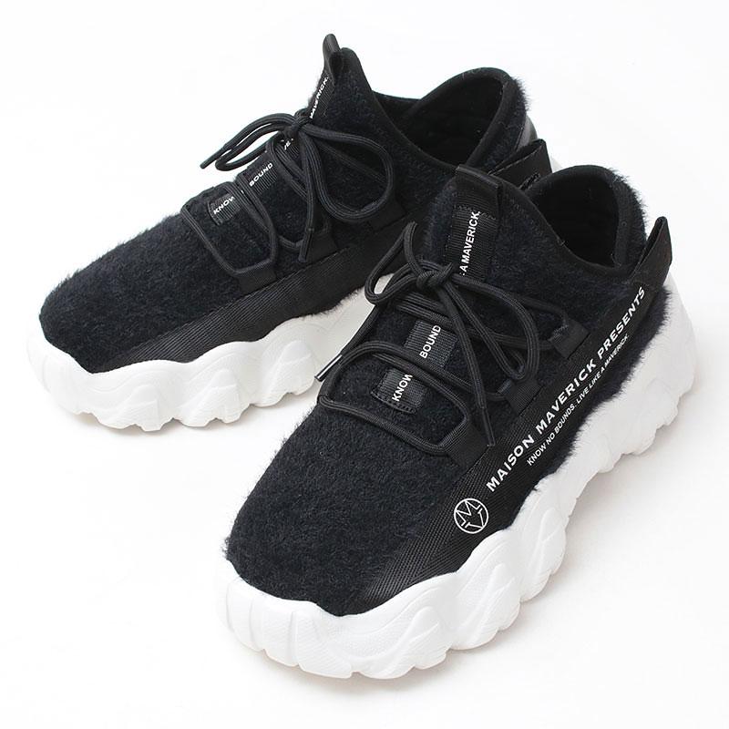 MAJOR MAVERICK PRESENTS ブラック スニーカー メゾンマーベリックプレゼンツ MAISON MAVERICK PRESENTS MAISON