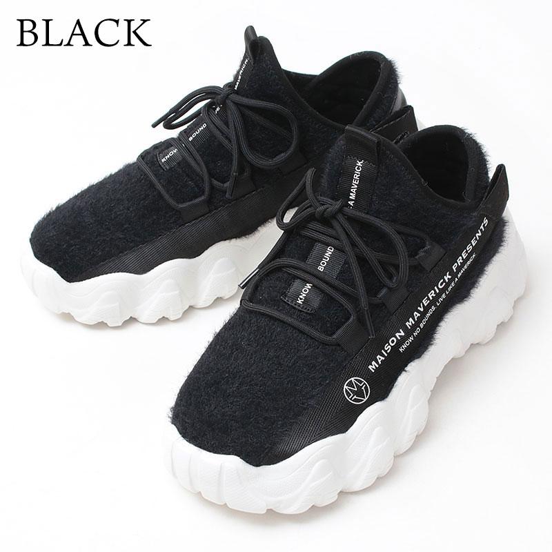 MAISON MAVERICK PRESENTS ファースニーカー MAISON MAVERICK PRESENTS（メゾンマーベリックプレゼンツ