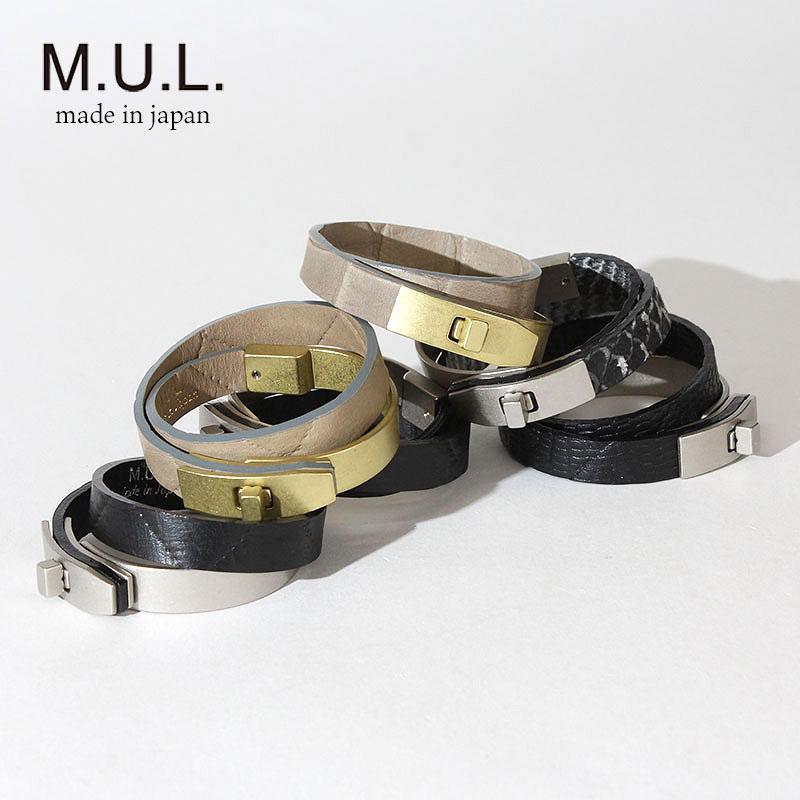 レザーブレスレット メンズ レディース エムユーエル MUL 新レザー 本