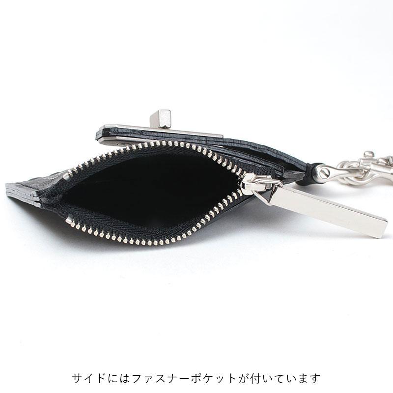 M.U.L. クロコ型押しキーケース 美品 エムユーエル チャーム チェーンパスケース エムユーエル MUL MUL-028 即納 メンズ