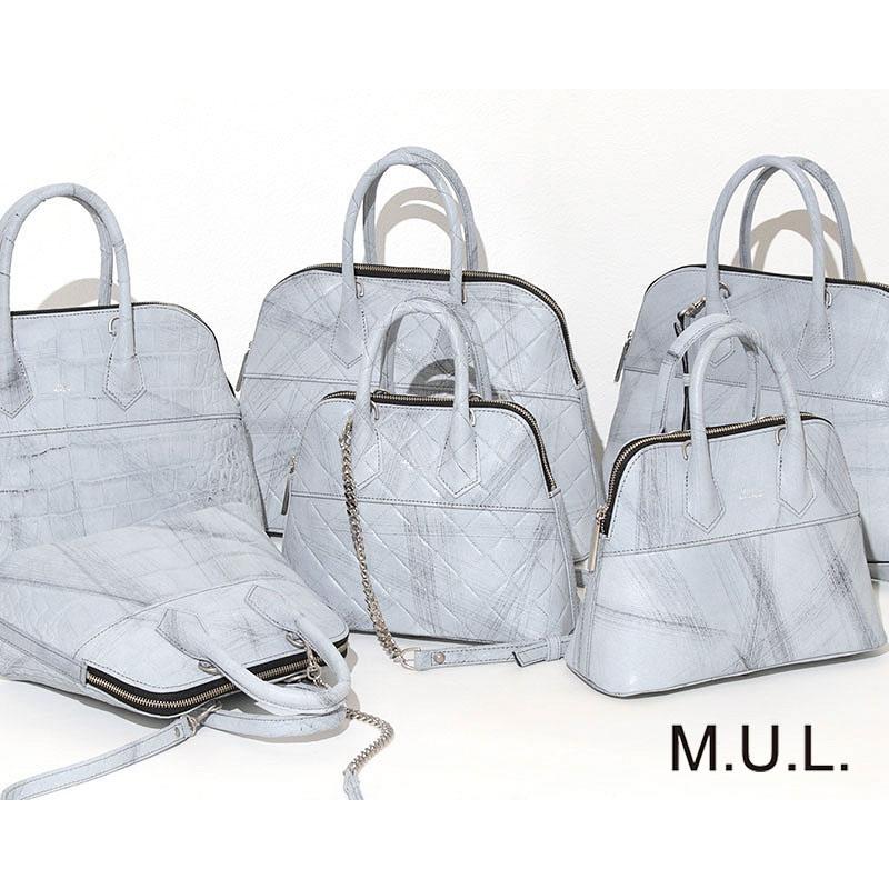 M.U.L. ラウンドトート M ホワイトヌバック　新品未使用　エムユーエル ショルダーバッグ エムユーエル ラウンドトート Mサイズ 2WAY