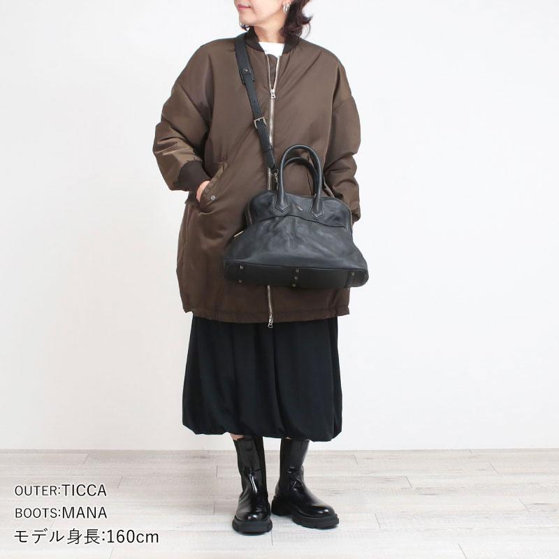 【新品未使用】MUL ラウンドポーチ ブラック クロコダイル型押し M.U.L. MUL079 round tote M ラウンドトート クロコ型押し