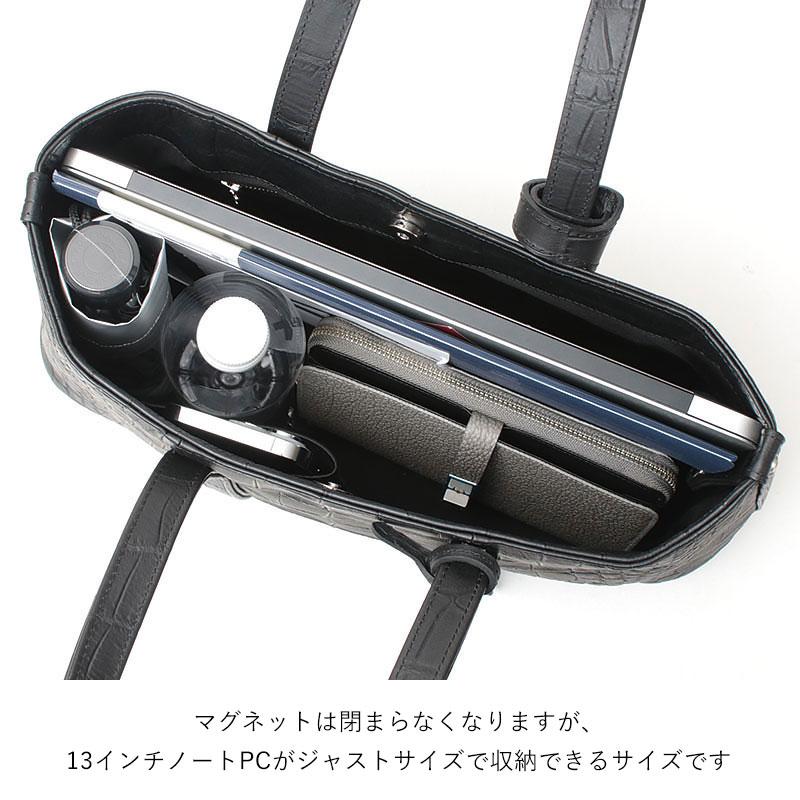 新品 M.U.L クロコ　バケットトート　スモーキーブラック　S エムユーエル MUL バッグ MINIMALトートM MUL-092 本革 メンズ