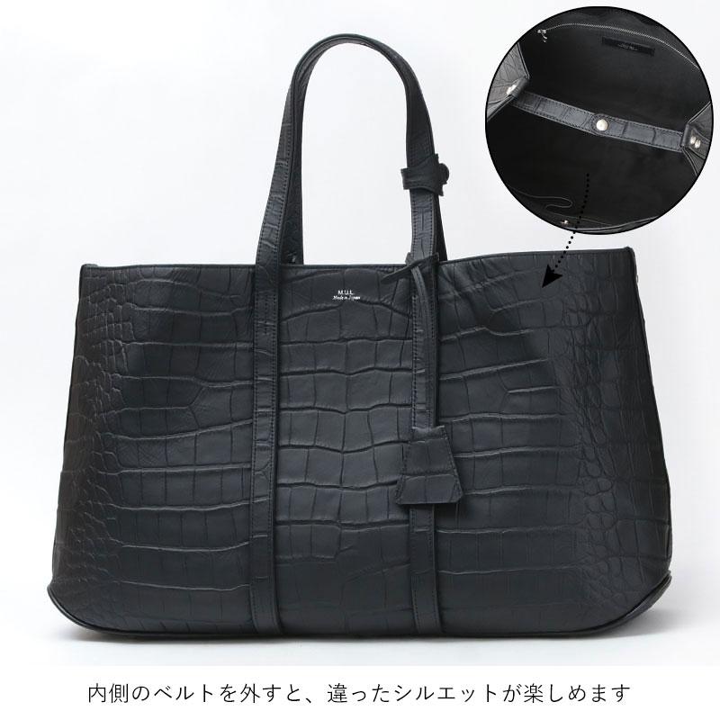 M.U.L. バーティカルトートブラックレザー M.U.L. MUL101 vertical tote バーティカルトート バッグ ソフト