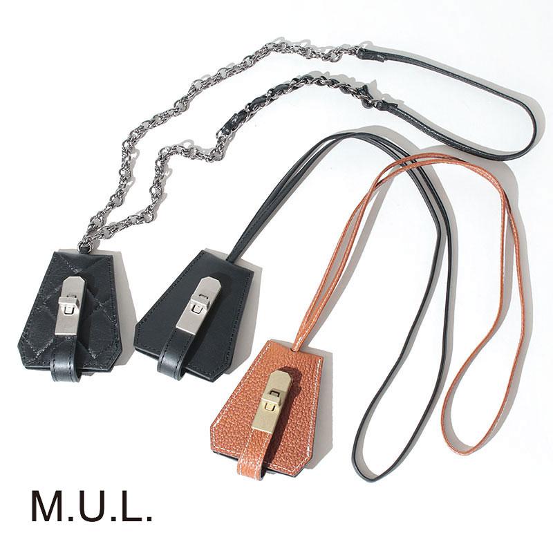 エムユーエル MUL レザーチャームネックレス 本革 M-097/114