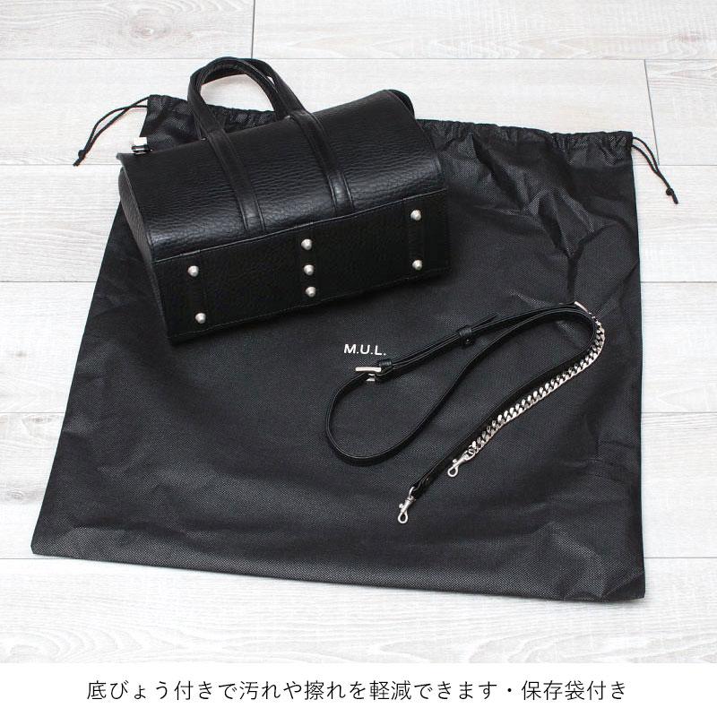 M.U.L. エムユーエル BOSTON BAG S チェーンショルダー BLACK