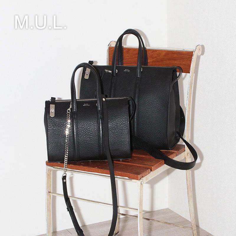 新品　M.U.L エムユーエル 　ボストンバッグ　S チェーンショルダーバッグ M.U.L. エムユーエル BOSTON BAG S チェーンショルダー BLACK