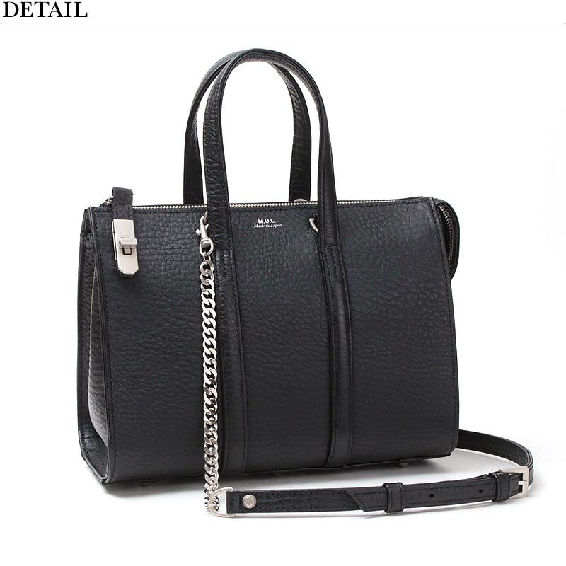 新品　M.U.L エムユーエル 　ボストンバッグ　S チェーンショルダーバッグ M.U.L. エムユーエル BOSTON BAG S チェーンショルダー BLACK