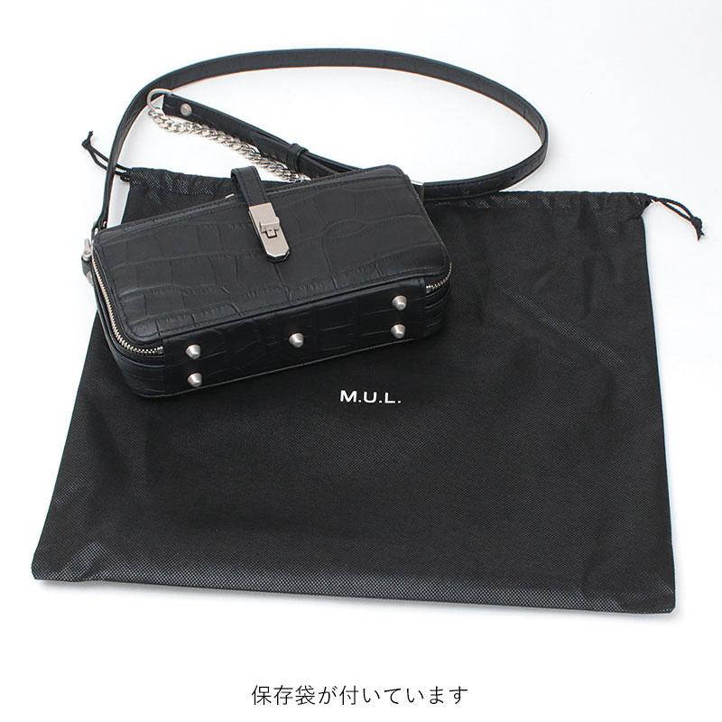 財布 ショルダー付き MUL 即納 BOX WALLETショルダー クロコダイル型