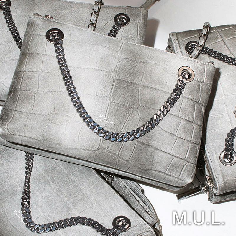 M.U.L キルティング　レイヤード　ショルダーバッグ【未使用】 ショルダーバッグ エムユーエル MUL バッグ レイヤーチェーン