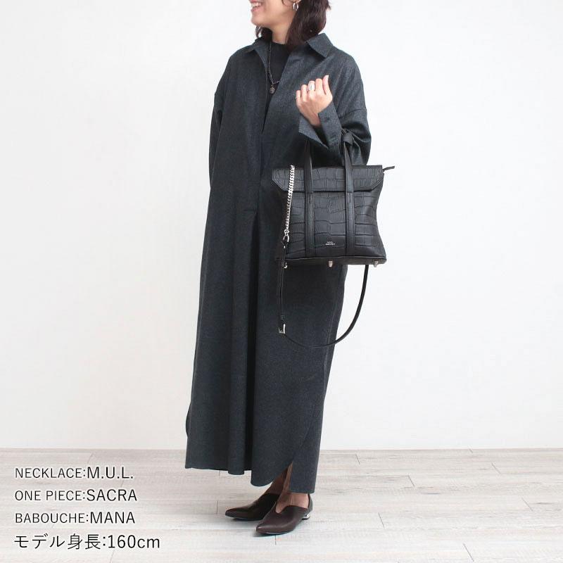 トートバッグ エムユーエル M.U.L. スクエアフラップトートS チェーン