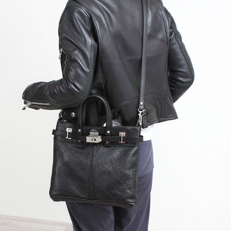 ショルダーバッグ エムユーエル MUL ヘルメットバッグ Sサイズ STUDシリーズ MUL-150 新作 姫路レザー 本革 日本製 正規品 動画あり ブラック 人気 即納 限定の画像