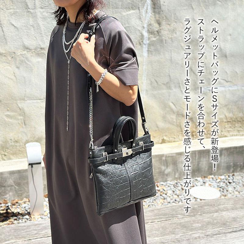 ショルダーバッグ エムユーエル MUL ヘルメットバッグ Sサイズ STUDシリーズ MUL-150 新作 姫路レザー 本革 日本製 正規品 動画あり ブラック 人気 即納 限定の画像