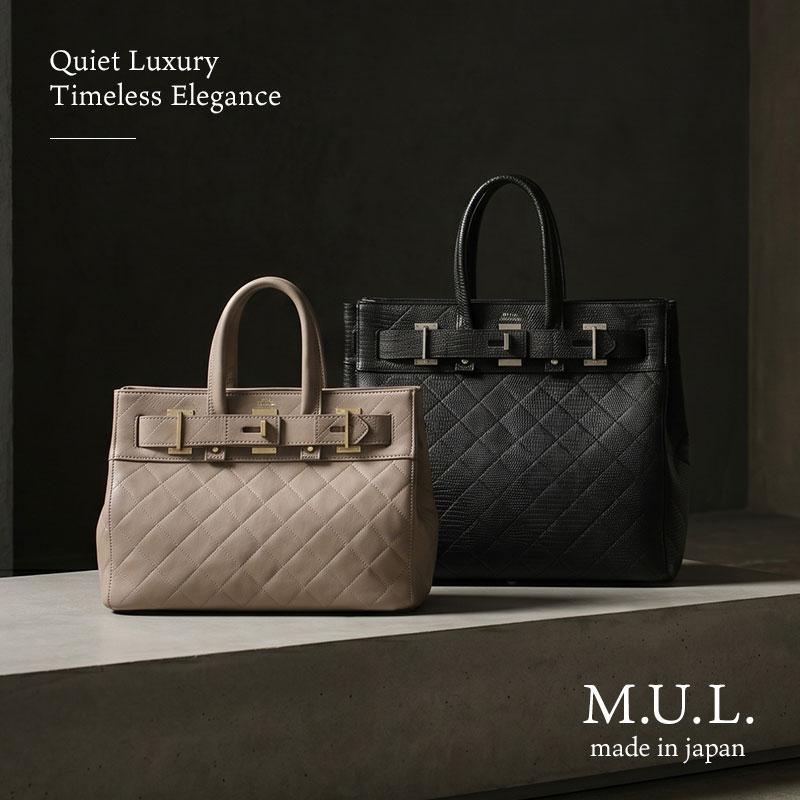 トートバッグ M.U.L. エムユーエル トートS STUDシリーズ MUL-128 新作 タブレットサイズ 本革 姫路レザー ダブルエンボス 日本製 正規品 |  | 02