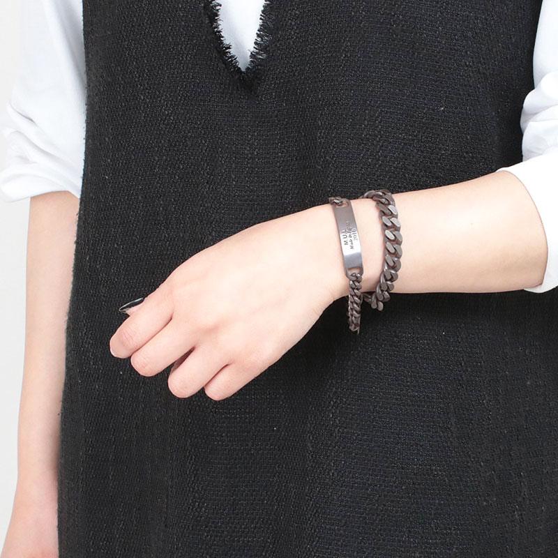 エムユーエル アクセサリー プレートダブルチェーンブレス MULA-002 