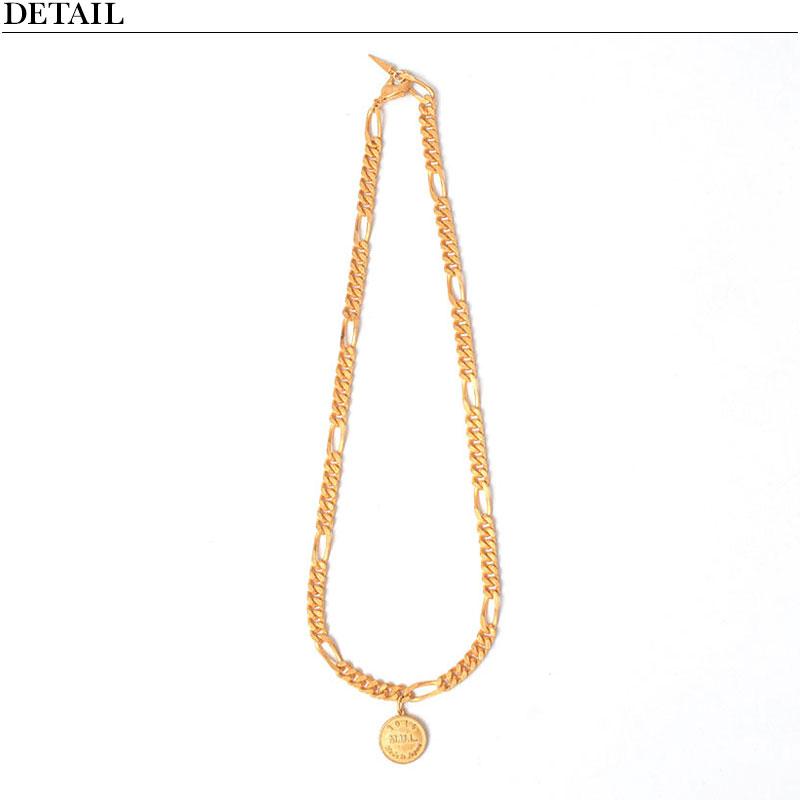M.U.Lマットゴールド　ネックレス48cm M.U.L. コインチェーンネックレス マットゴールド MULA-027 1st
