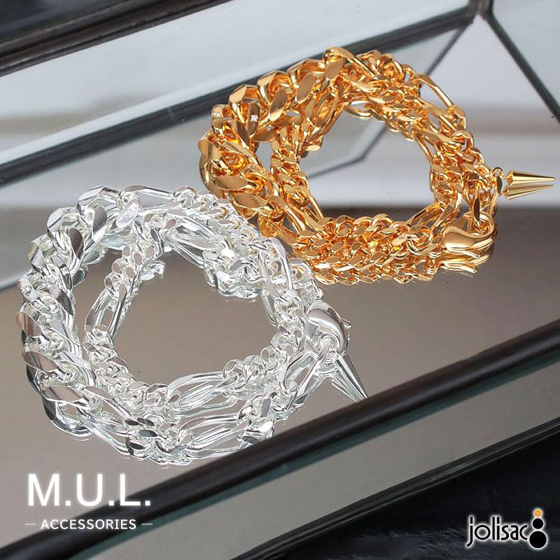 ブレスレット M.U.L. エムユーエル ダイヤモンドダブルCDチェーン MULA
