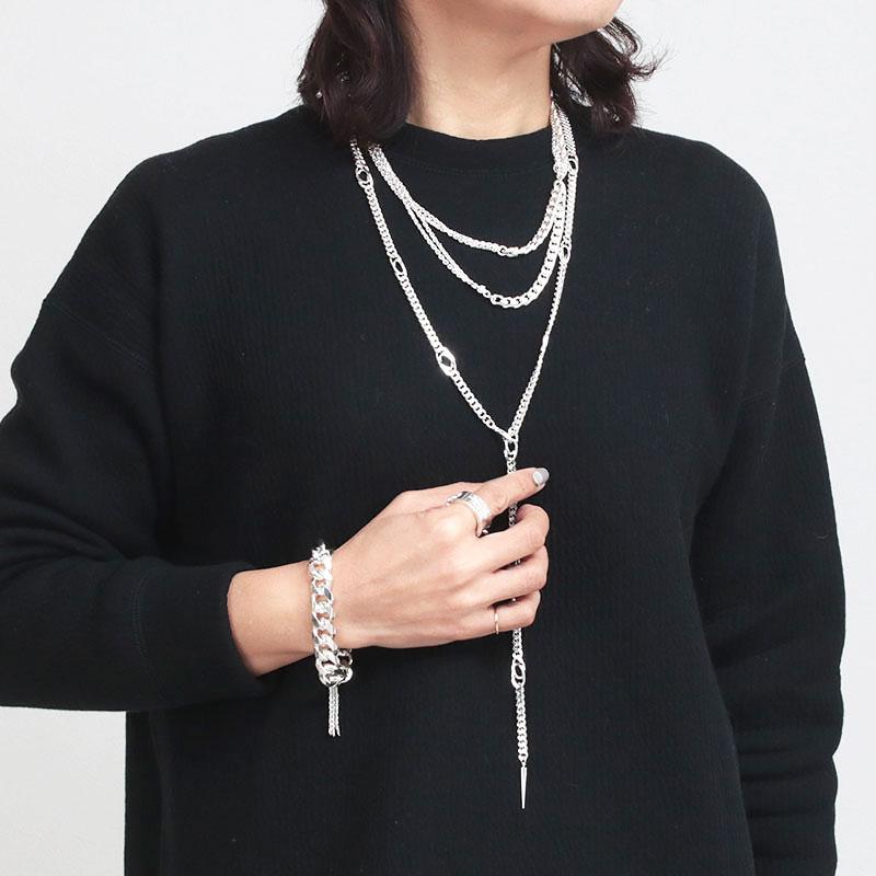 ネックレス M.U.L. エムユーエル MIXチェーンマンテルネックレス 45cm
