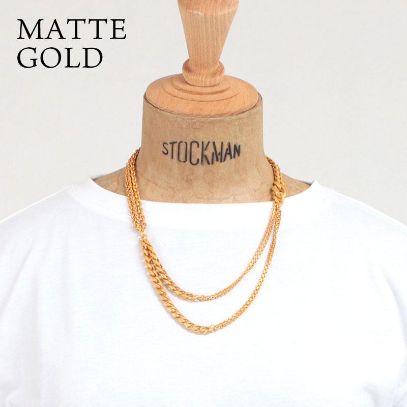ネックレス M.U.L. エムユーエル MIXチェーンマンテルネックレス 45cm