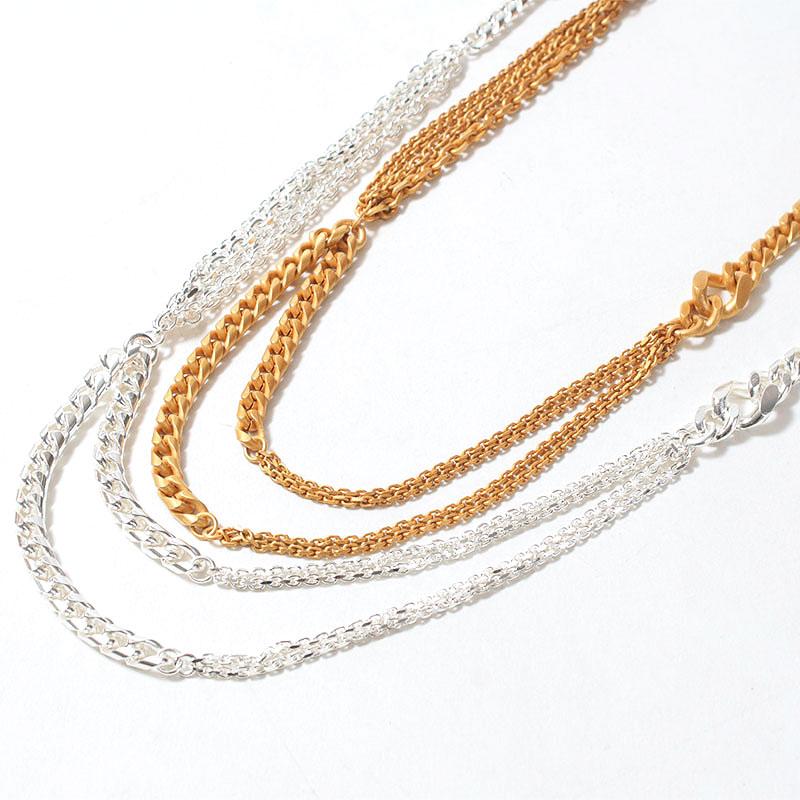 ネックレス M.U.L. エムユーエル MIXチェーンマンテルネックレス 45cm