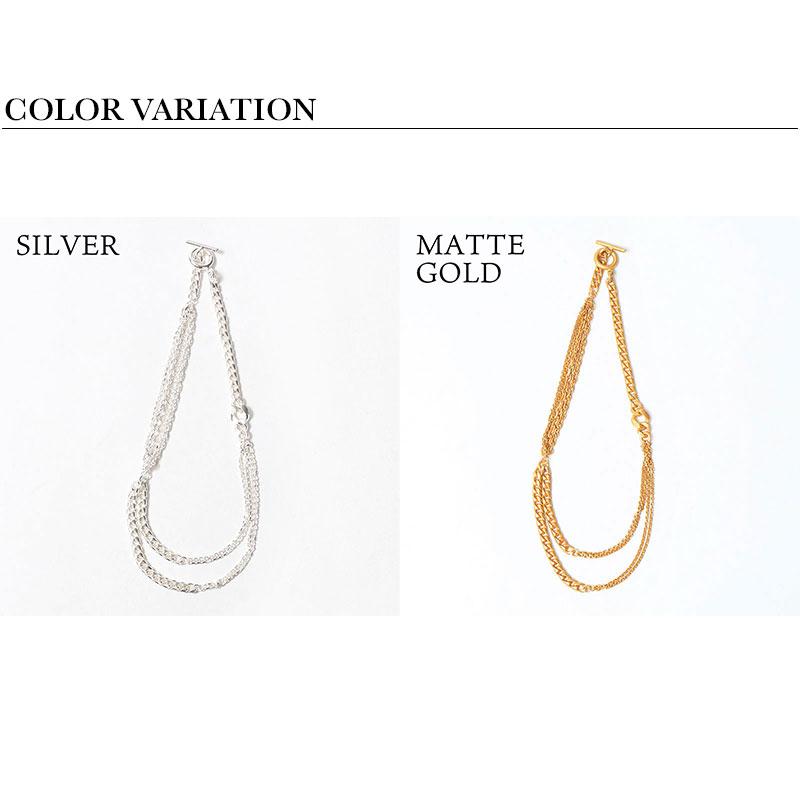 ネックレス M.U.L. エムユーエル MIXチェーンマンテルネックレス 45cm