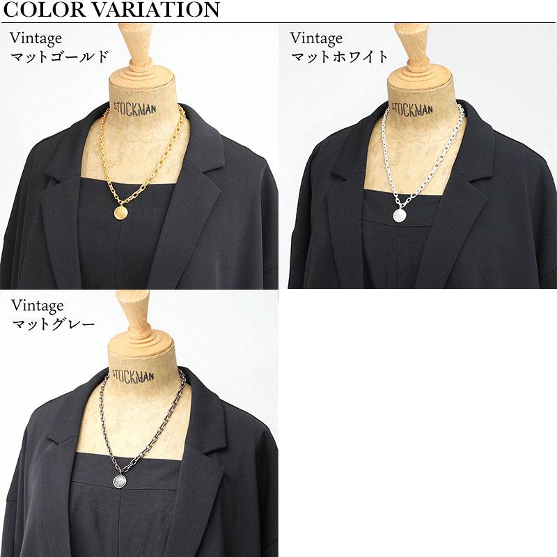 ネックレス 48cm M.U.L. コインネックレス アシンメトリー MULA-166