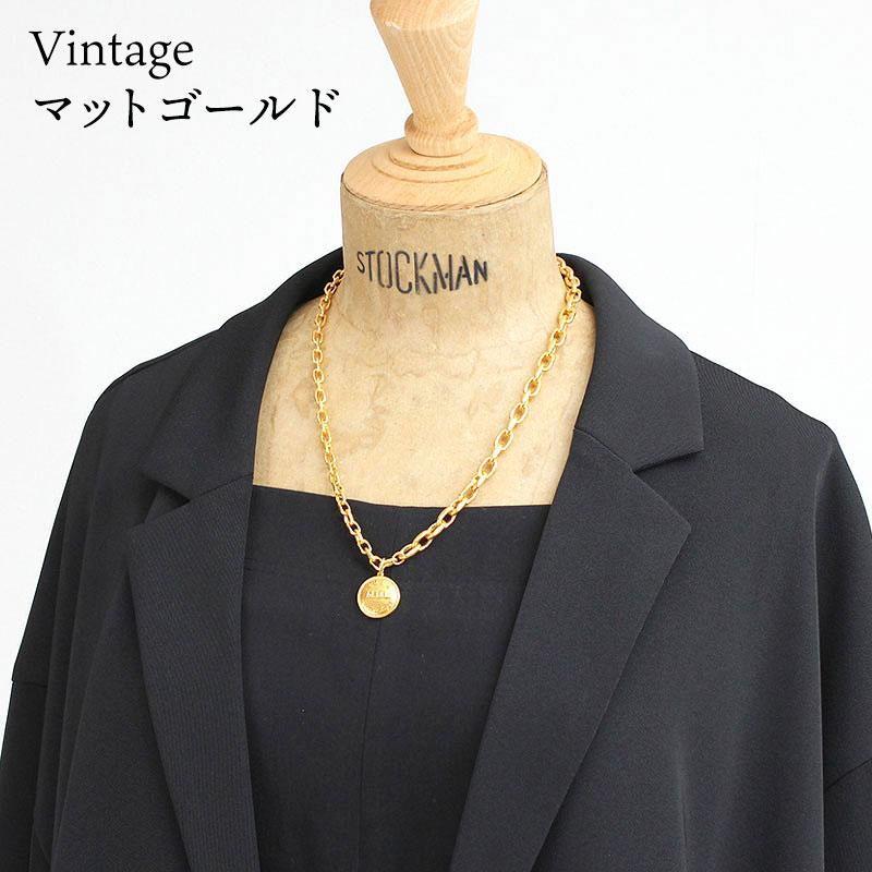 ネックレス 48cm M.U.L. コインネックレス アシンメトリー MULA-166
