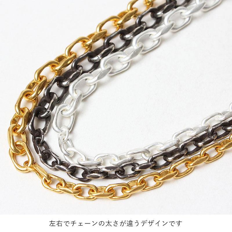 ネックレス 48cm M.U.L. コインネックレス アシンメトリー MULA-166