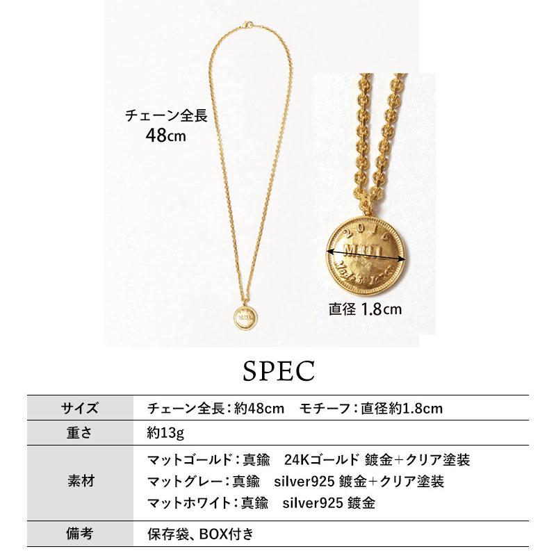 M.U.L. エムユーエル アクセサリー コインネックレス48cm MULA-183