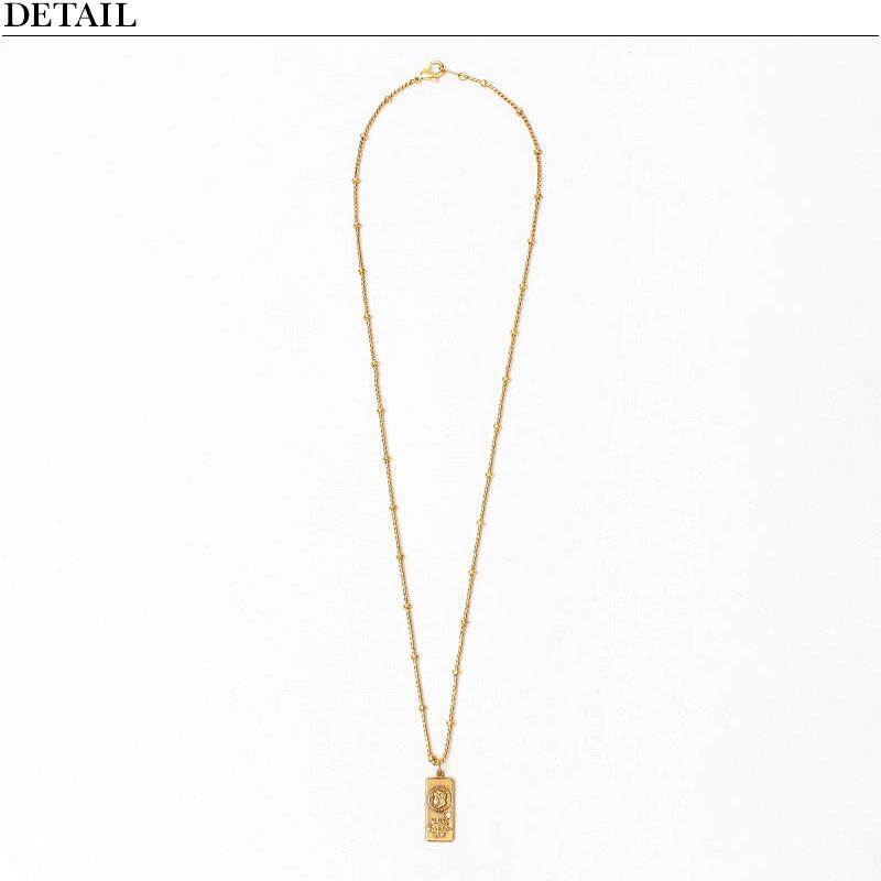 新品M.U.L　m.u.l. スクエアネックレス　ゴールド　セブンフェアリー ネックレス M.U.L. エムユーエル アクセサリー DIAMONDスクエア