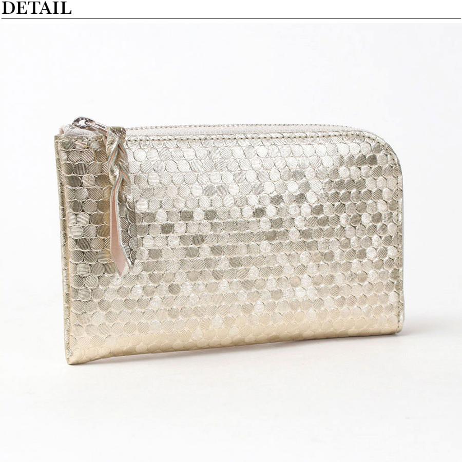 n.number In Her ゴールド Lラウンドショート財布 n.number エヌナンバー 財布 レディース Lラウンド ショート レザー
