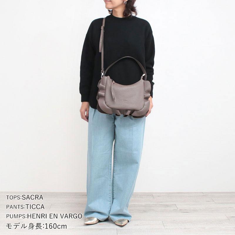 RIPANI リパーニ　フリル　バッグ　グレー RIPANI リパーニ フリルバッグ 2WAY ショルダー Mサイズ MARICA