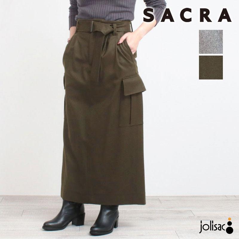 SACRA（サクラ） スカート SACRA 123617121 ミリタリースカート ベルト