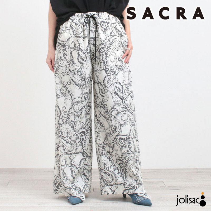 SACRA（サクラ） ワイドパンツ レディース BLURRED PAISLEY PANTS