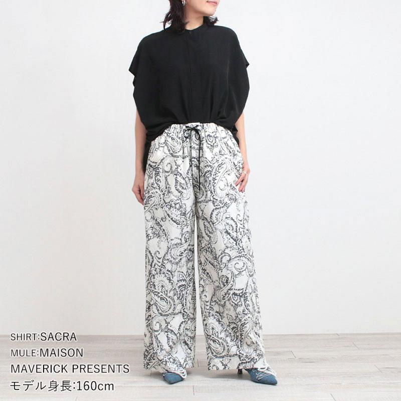 SACRA（サクラ） ワイドパンツ レディース BLURRED PAISLEY PANTS
