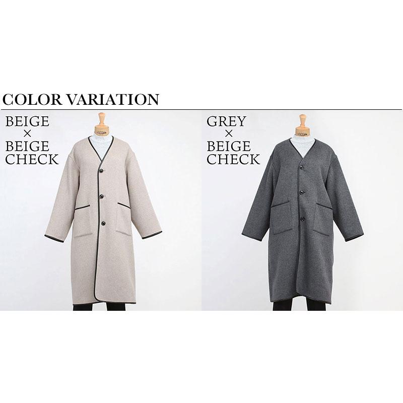 TICCA ティッカ　ロングコート TICCA (ティッカ) リバーシブルステンカラーロングコート