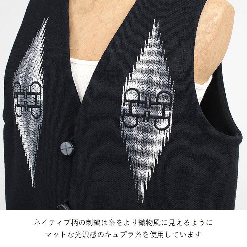 TICCA（ティッカ） ロングジレ ネイティブ柄 ベスト TBDS-092 爆買