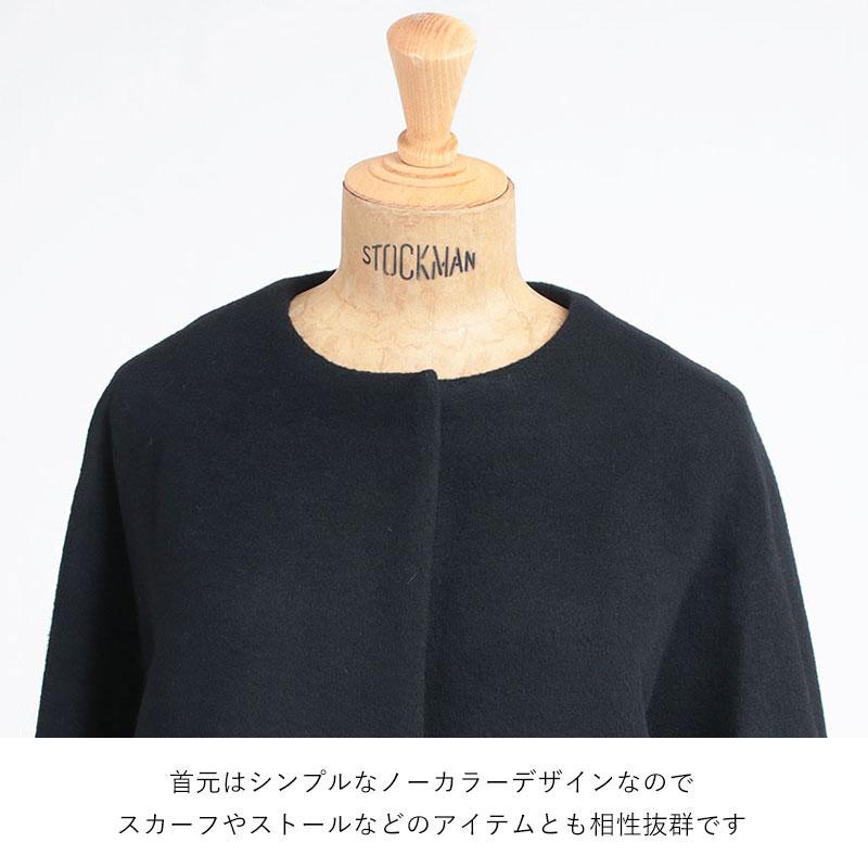 美品 ティッカ テントコート ウール 裏地キュプラ ブラック FREE L相当 TICCA アウター ティッカ テントコート ウールコート TBEA-241