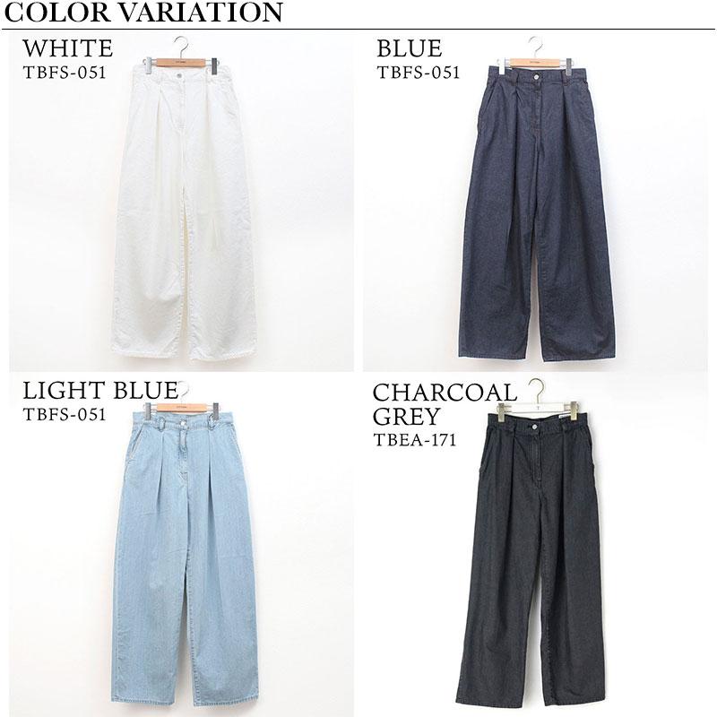 TICCA（ティッカ） デニム レディース ライトデニム タックワイド