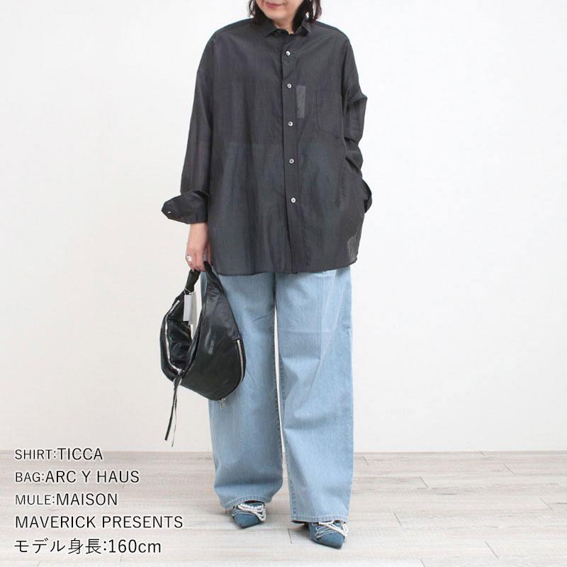 TICCA（ティッカ） デニム レディース ライトデニム タックワイド