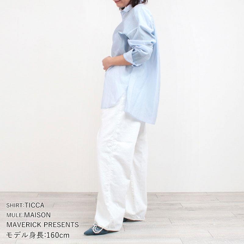 TICCA（ティッカ） デニム レディース ライトデニム タックワイド