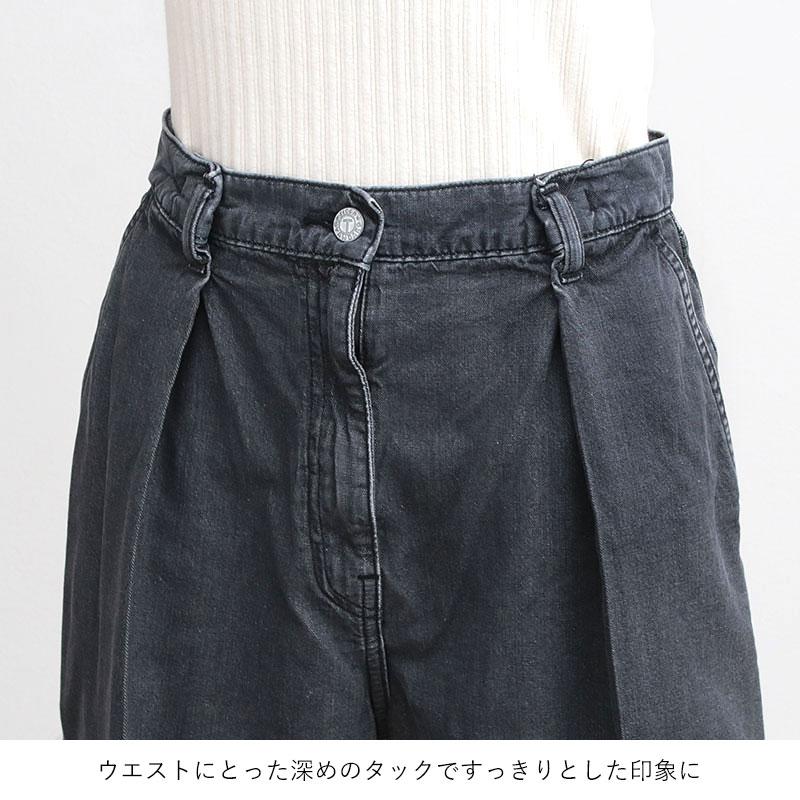 TICCA（ティッカ） デニム レディース ライトデニム タックワイド
