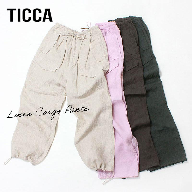 TICCA（ティッカ） パンツ レディース リネンカーゴパンツ TBFS-406
