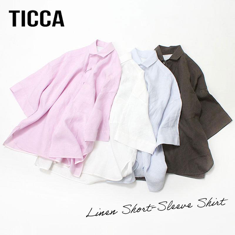 TICCA（ティッカ） 半袖シャツ レディース リネンシャツ TBFS-404 新作