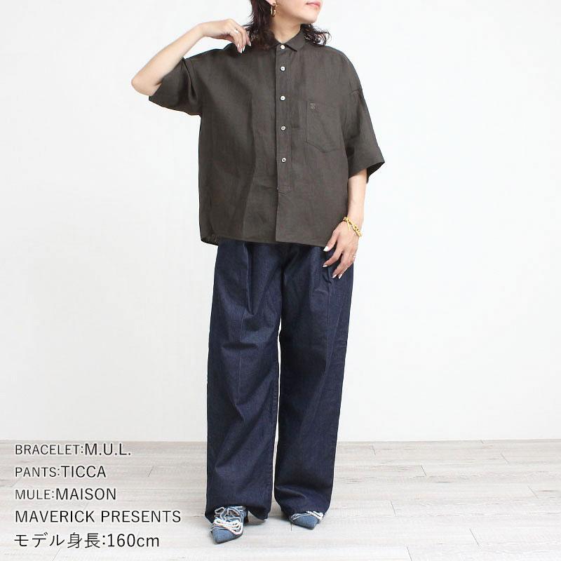 TICCA（ティッカ） 半袖シャツ レディース リネンシャツ TBFS-404 新作