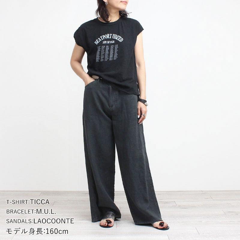 TICCA（ティッカ） パンツ レディース リネンガーメントダイパンツ