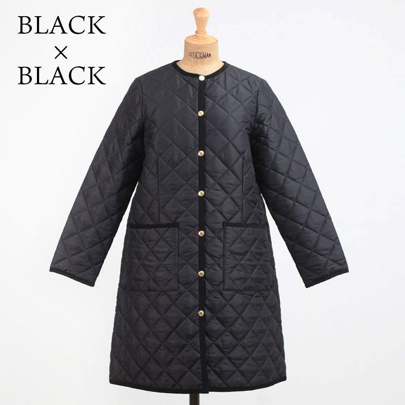 美品 トラディショナルウェザーウェア ノーカラー キルティングロングコート 金釦 Traditional Weatherwear アウター TRADITIONAL WEATHERWEAR