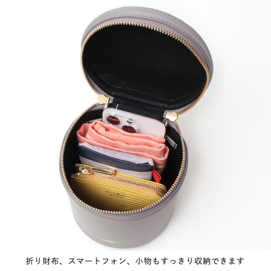 VIOLAd'ORO ヴィオラドーロ バッグ バニティ 筒形 イタリアンスプリットレザー V-1470 SALE30%OFFの画像