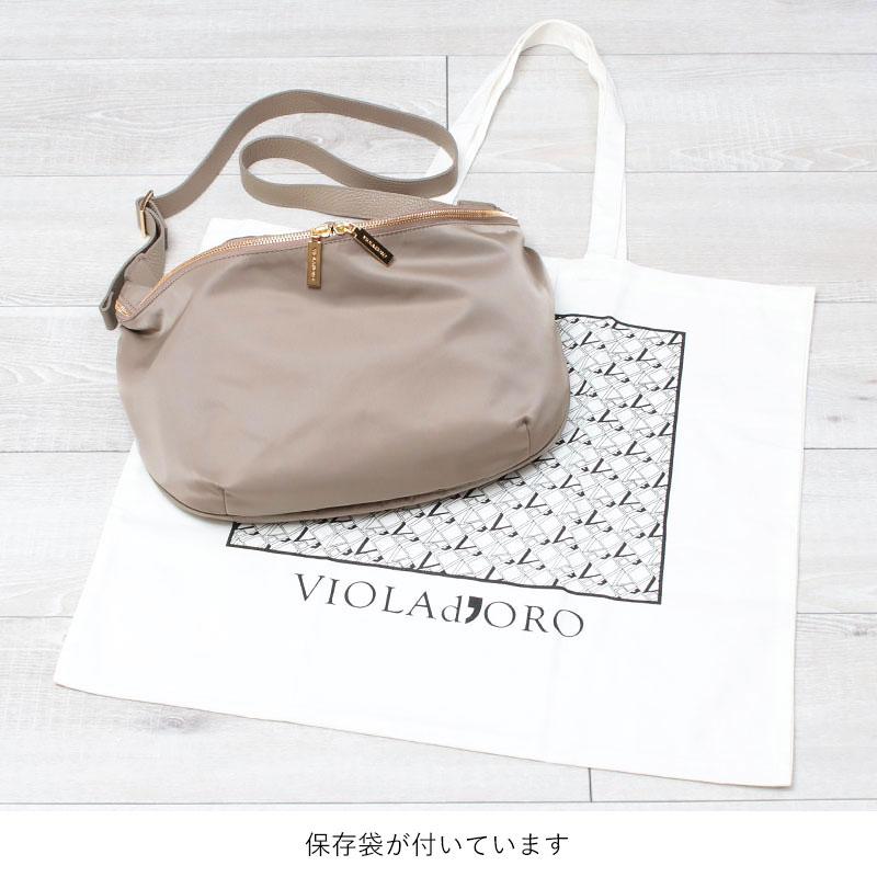 VIOLAd'ORO ヴィオラドーロ ショルダーバッグ ナイロンボディ VIOLAd'ORO ヴィオラドーロ ショルダーバッグ ナイロンボディ